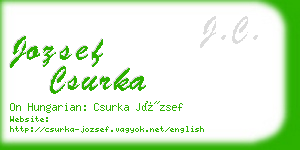 jozsef csurka business card